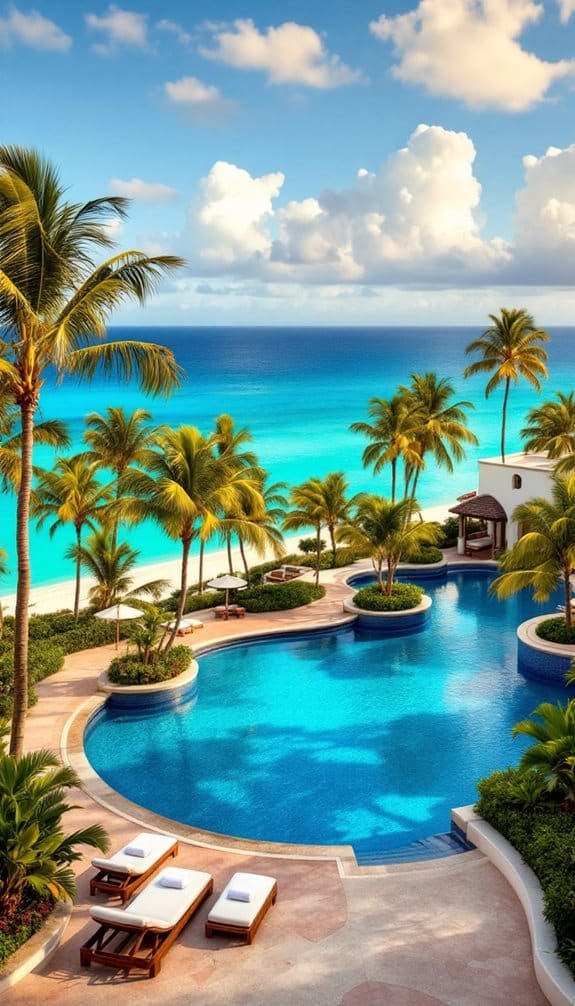 tropical luxury beachfront resort